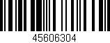 Código de barras (EAN, GTIN, SKU, ISBN): '45606304'