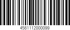 Código de barras (EAN, GTIN, SKU, ISBN): '4561112000099'