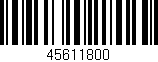 Código de barras (EAN, GTIN, SKU, ISBN): '45611800'