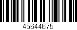 Código de barras (EAN, GTIN, SKU, ISBN): '45644675'