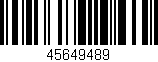 Código de barras (EAN, GTIN, SKU, ISBN): '45649489'