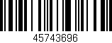 Código de barras (EAN, GTIN, SKU, ISBN): '45743696'