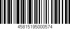 Código de barras (EAN, GTIN, SKU, ISBN): '45815195000574'