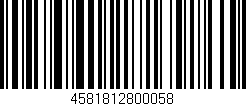 Código de barras (EAN, GTIN, SKU, ISBN): '4581812800058'