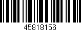 Código de barras (EAN, GTIN, SKU, ISBN): '45818156'