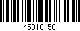 Código de barras (EAN, GTIN, SKU, ISBN): '45818158'