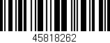 Código de barras (EAN, GTIN, SKU, ISBN): '45818262'