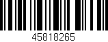 Código de barras (EAN, GTIN, SKU, ISBN): '45818265'