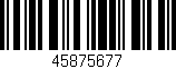 Código de barras (EAN, GTIN, SKU, ISBN): '45875677'