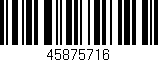 Código de barras (EAN, GTIN, SKU, ISBN): '45875716'