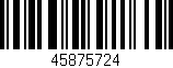 Código de barras (EAN, GTIN, SKU, ISBN): '45875724'