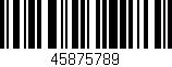 Código de barras (EAN, GTIN, SKU, ISBN): '45875789'