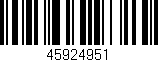 Código de barras (EAN, GTIN, SKU, ISBN): '45924951'