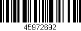 Código de barras (EAN, GTIN, SKU, ISBN): '45972692'