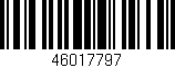 Código de barras (EAN, GTIN, SKU, ISBN): '46017797'