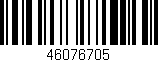 Código de barras (EAN, GTIN, SKU, ISBN): '46076705'