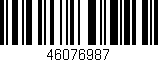 Código de barras (EAN, GTIN, SKU, ISBN): '46076987'