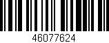 Código de barras (EAN, GTIN, SKU, ISBN): '46077624'