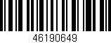 Código de barras (EAN, GTIN, SKU, ISBN): '46190649'