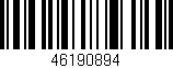 Código de barras (EAN, GTIN, SKU, ISBN): '46190894'