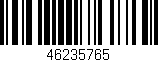 Código de barras (EAN, GTIN, SKU, ISBN): '46235765'