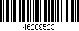 Código de barras (EAN, GTIN, SKU, ISBN): '46289523'
