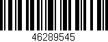 Código de barras (EAN, GTIN, SKU, ISBN): '46289545'