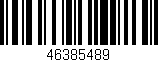 Código de barras (EAN, GTIN, SKU, ISBN): '46385489'