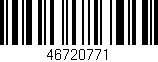 Código de barras (EAN, GTIN, SKU, ISBN): '46720771'