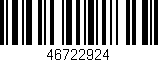 Código de barras (EAN, GTIN, SKU, ISBN): '46722924'