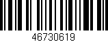 Código de barras (EAN, GTIN, SKU, ISBN): '46730619'