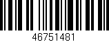 Código de barras (EAN, GTIN, SKU, ISBN): '46751481'