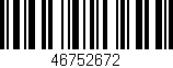 Código de barras (EAN, GTIN, SKU, ISBN): '46752672'