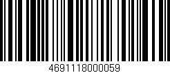 Código de barras (EAN, GTIN, SKU, ISBN): '4691118000059'