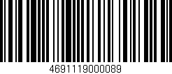 Código de barras (EAN, GTIN, SKU, ISBN): '4691119000089'