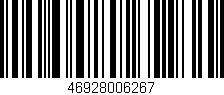 Código de barras (EAN, GTIN, SKU, ISBN): '46928006267'