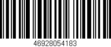 Código de barras (EAN, GTIN, SKU, ISBN): '46928054183'