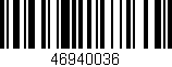 Código de barras (EAN, GTIN, SKU, ISBN): '46940036'