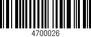 Código de barras (EAN, GTIN, SKU, ISBN): '4700026'