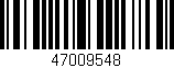 Código de barras (EAN, GTIN, SKU, ISBN): '47009548'