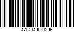 Código de barras (EAN, GTIN, SKU, ISBN): '4704349039306'