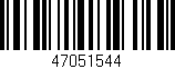 Código de barras (EAN, GTIN, SKU, ISBN): '47051544'