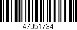 Código de barras (EAN, GTIN, SKU, ISBN): '47051734'