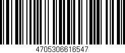 Código de barras (EAN, GTIN, SKU, ISBN): '4705306616547'