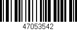 Código de barras (EAN, GTIN, SKU, ISBN): '47053542'