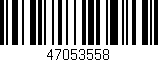 Código de barras (EAN, GTIN, SKU, ISBN): '47053558'