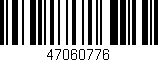 Código de barras (EAN, GTIN, SKU, ISBN): '47060776'