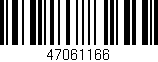 Código de barras (EAN, GTIN, SKU, ISBN): '47061166'