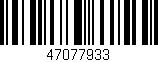 Código de barras (EAN, GTIN, SKU, ISBN): '47077933'