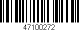 Código de barras (EAN, GTIN, SKU, ISBN): '47100272'